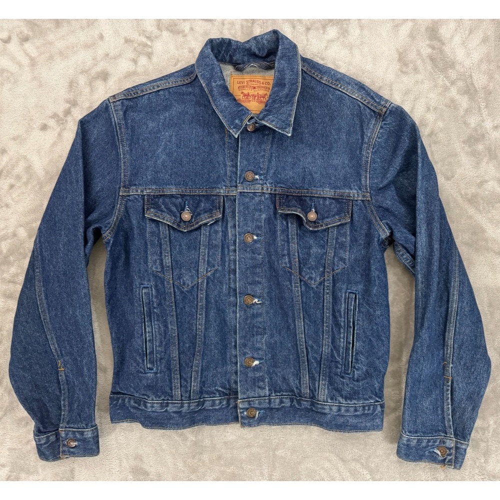 VTG Levis Denim Jacket Mens 38 Trucker Made In USA 70506 0216 Jean Coat 90s